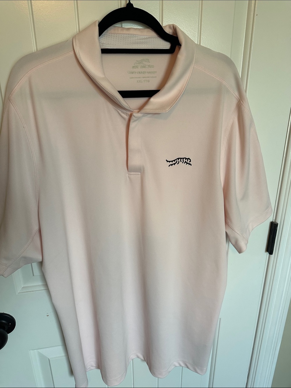 Sun day red light Pink Men's Polo with Subtle Logo